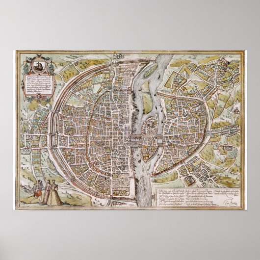 PARIS MAP, 1581 POSTER (Vorne)