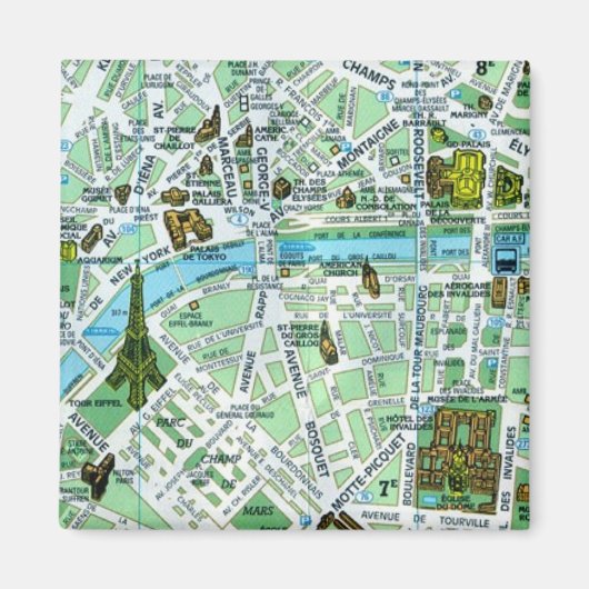 Paris Map Magnet (Vorne)
