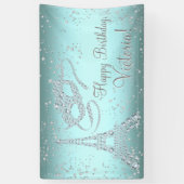 Paris Masquerade Birthday Party Banner (Vertikal)