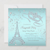 Paris Masquerade Party Einladung (Rückseite)