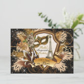 Paris Masquerade Party Einladungen (Stehend Vorderseite)