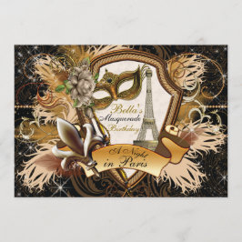Paris Masquerade Party Einladungen