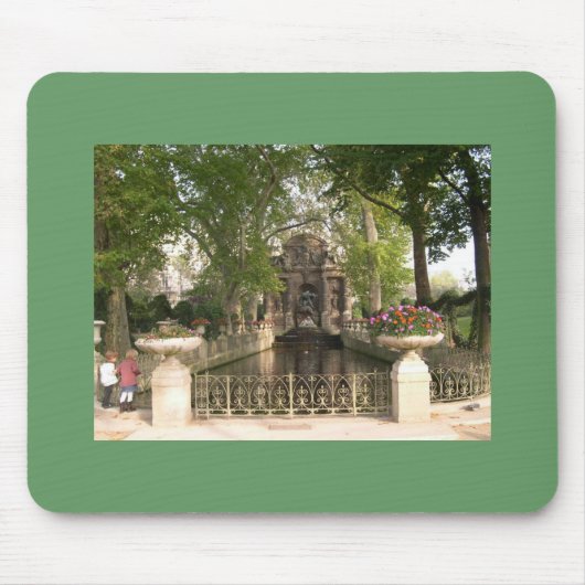 Paris- - Medicibrunnen, Luxemburg-Gärten Mousepad (Vorne)
