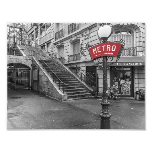 Paris Metro Lamarck Caulaincourt - Fotodruck (Vorne)