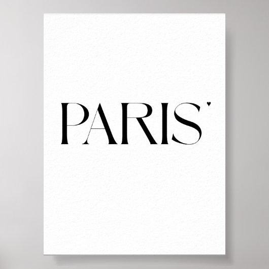 Paris - minimalistic typography poster (Vorne)