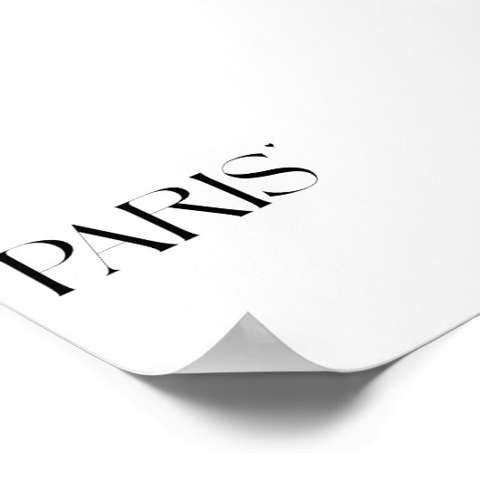 Paris - minimalistic typography poster (Ecke)