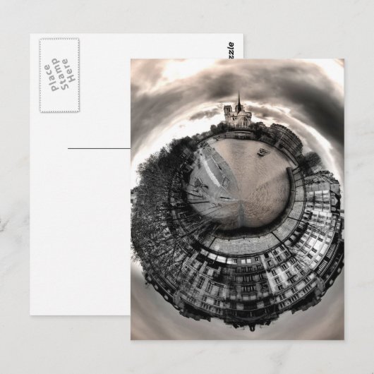 Paris Miniplanet Postcard!! Postkarte (Vorne/Hinten)