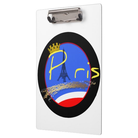 Paris mit Crown Custom Clipboard Klemmbrett (Links)