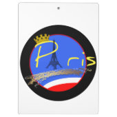 Paris mit Crown Custom Clipboard Klemmbrett (Rückseite)