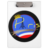 Paris mit Crown Custom Clipboard Klemmbrett (Vorderseite)