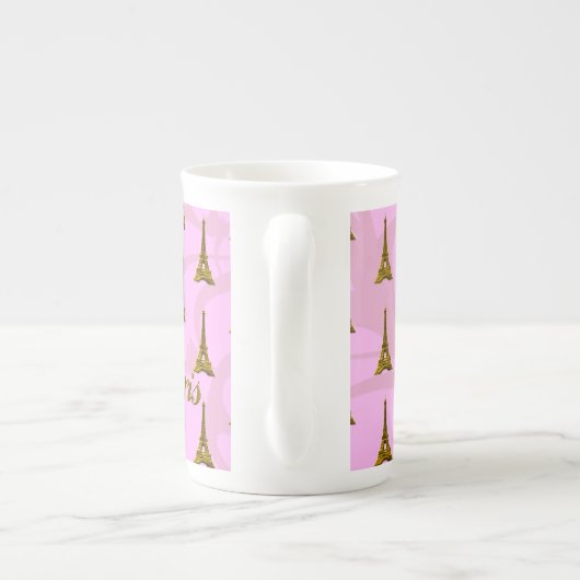 Paris mit Eiffelturm Porzellantasse (Rückseite)