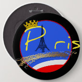 Paris mit Krone - Button (Vorne & Hinten)