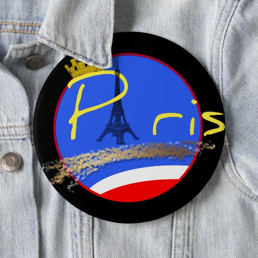 Paris mit Krone - Button (Beispiel)