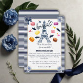 Paris mit Liebe für unsere Sweet Bebe Baby Dusche Dankeskarte
