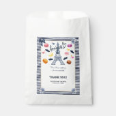 Paris mit Liebe für unsere Sweet Bebe Baby Dusche Geschenktütchen (Vorderseite)