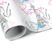 PARIS mit Liebe Geschenkpapier (Rolleneckpunkt)