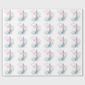 "Paris mit Liebe und Eiffelturm Geschenkpapier (Flach)