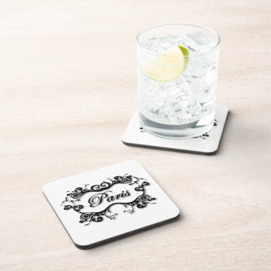 Paris mit Rollen Getränkeuntersetzer (Rechte Seite)