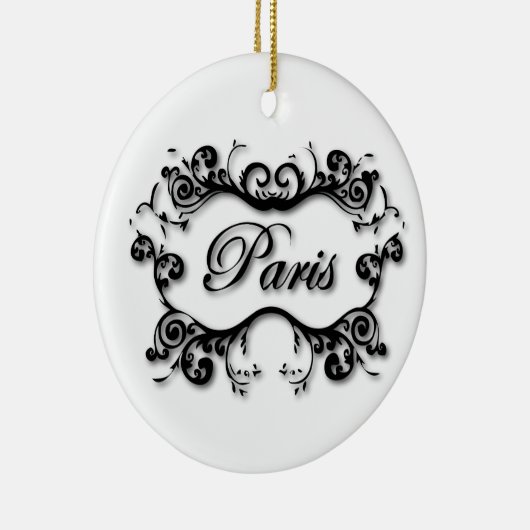 Paris mit Rollen Keramikornament (Rechts)