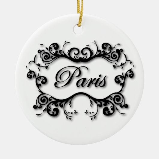 Paris mit Rollen Keramikornament (Vorne)