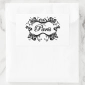 Paris mit Rollen Rechteckiger Aufkleber (Tasche)