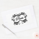 Paris mit Rollen Rechteckiger Aufkleber (Umschlag)