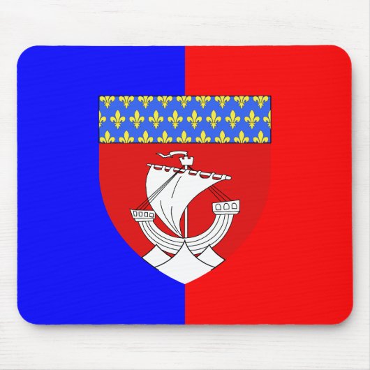 Paris mit Schild, Frankreich Mousepad (Vorne)