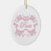 Paris mit Scrolls pink Keramikornament (Rechts)