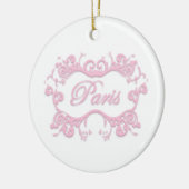 Paris mit Scrolls pink Keramikornament (Links)