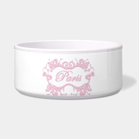 Paris mit Scrolls pink Napf (Vorderseite)