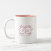 Paris mit Scrolls pink Zweifarbige Tasse (Links)