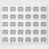Paris mit Swirling Scrolls Geschenkpapier (Flach)