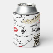 Paris-Mode: Vintages Glamour-Muster. Dosenkühler (Kanne Rückseite)