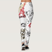 Paris-Mode: Vintages Glamour-Muster. Leggings (Rückseite)