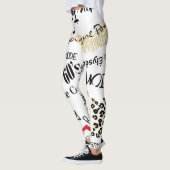 Paris-Mode: Vintages Glamour-Muster. Leggings (Links)