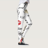 Paris-Mode: Vintages Glamour-Muster. Leggings (Rechts)