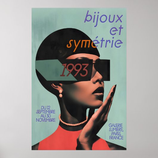 Paris Modeausstellung Kunstprint Bijoux et Poster (Vorne)