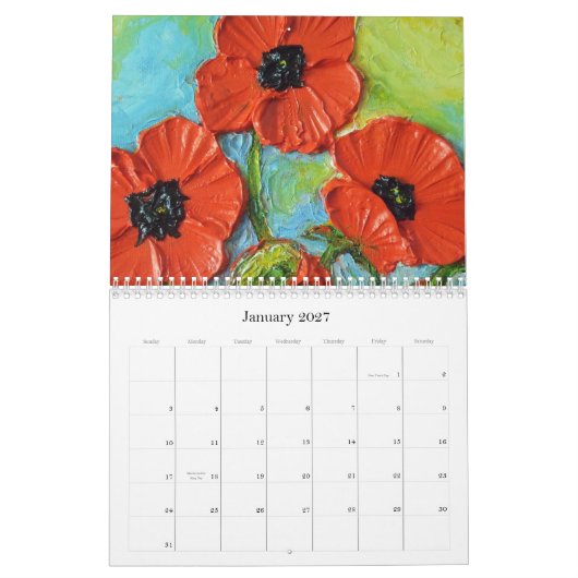 Paris Mohnblumen-Kalender Kalender (Jan 2027)