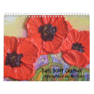 Paris Mohnblumen-Kalender Kalender