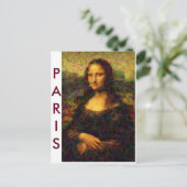 Paris Mona Lisa Postkarte (Stehend Vorderseite)