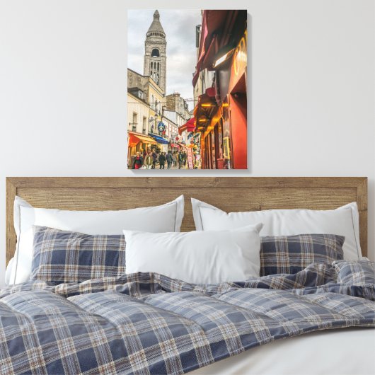 Paris Montmartre Blick Straße Leinwand (Insitu (Schlafzimmer))
