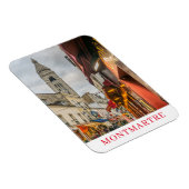 Paris Montmartre im Abend Kühlschrankmagnet Magnet (Rechte Seite)