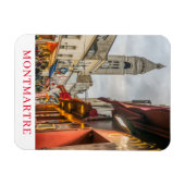 Paris Montmartre im Abend Kühlschrankmagnet Magnet (Horizontal)