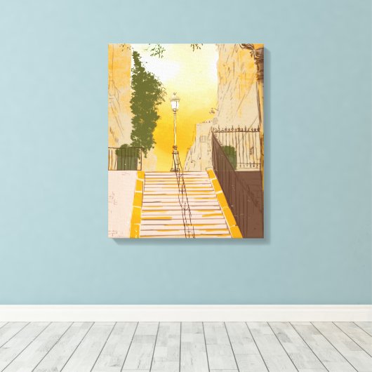 Paris Montmartre Leinwanddruck (Insitu (Holzboden))
