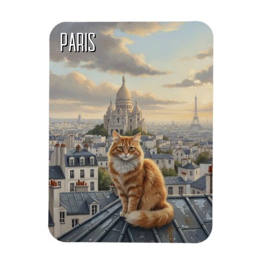 Paris Montmartre Postcard Magnet (Vertikal)