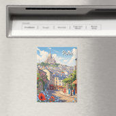 Paris Montmartre Postcard Magnet (In Situ (Geschirrspüler))