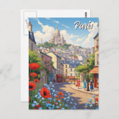 Paris Montmartre Postcard Postkarte (Vorne/Hinten)