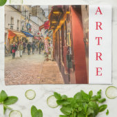 Paris Montmartre Street View Teetuch Geschirrtuch (Gefaltet)