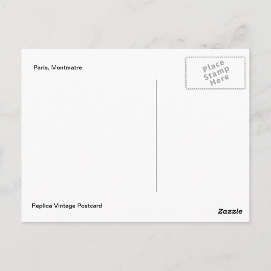 Paris, Montmatre Postkarte (Rückseite)