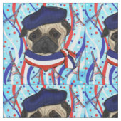 PARIS MOPSHUND STOFF (Nahaufnahme)